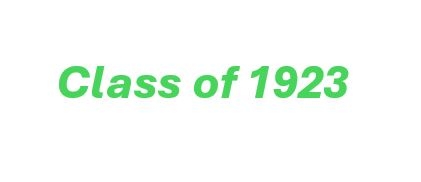 Class of 1923